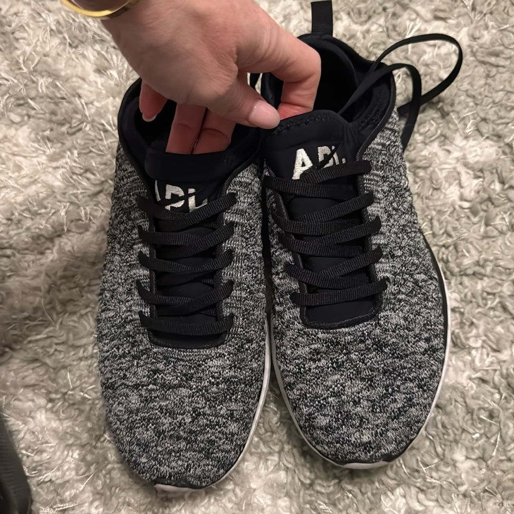 APL black and grey mixed sneakers worn twice
